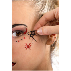 Nálepky na tvár s motívom pavúka